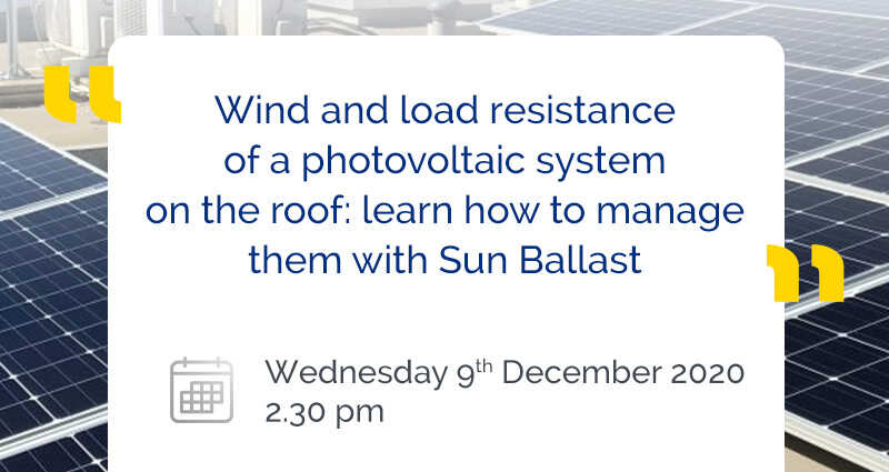 Wind resistance and load of a photovoltaic system on the roof: learn how to manage them with Sun Ballast