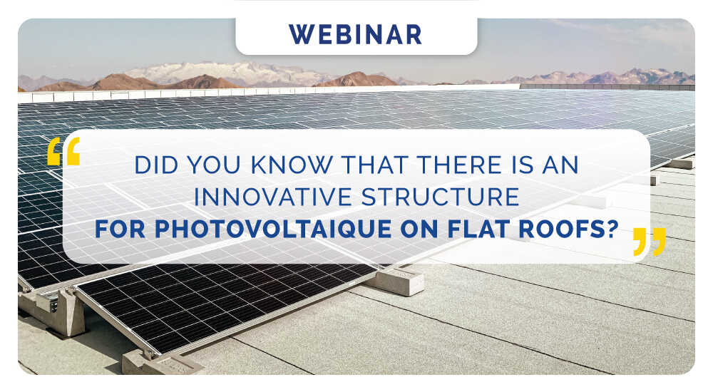 Did you know that there is an innovative structure for photovoltaique on flat roofs?
