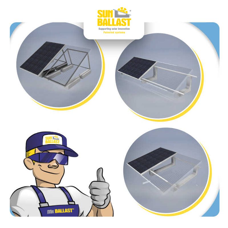 Fissaggio del pannello solare termico? Sun Ballast ha la soluzione, anzi tre!