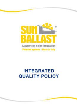 Integrated quality policy
