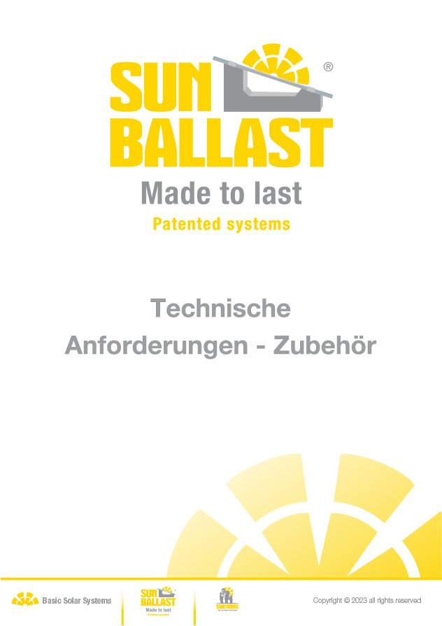 Technische Eigenschaften des Sun Ballast Zubehörs