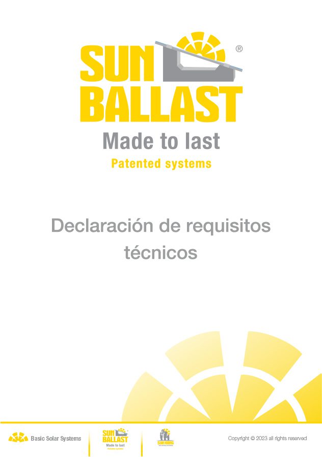 Requisitos técnicos Soportes Sun Ballast