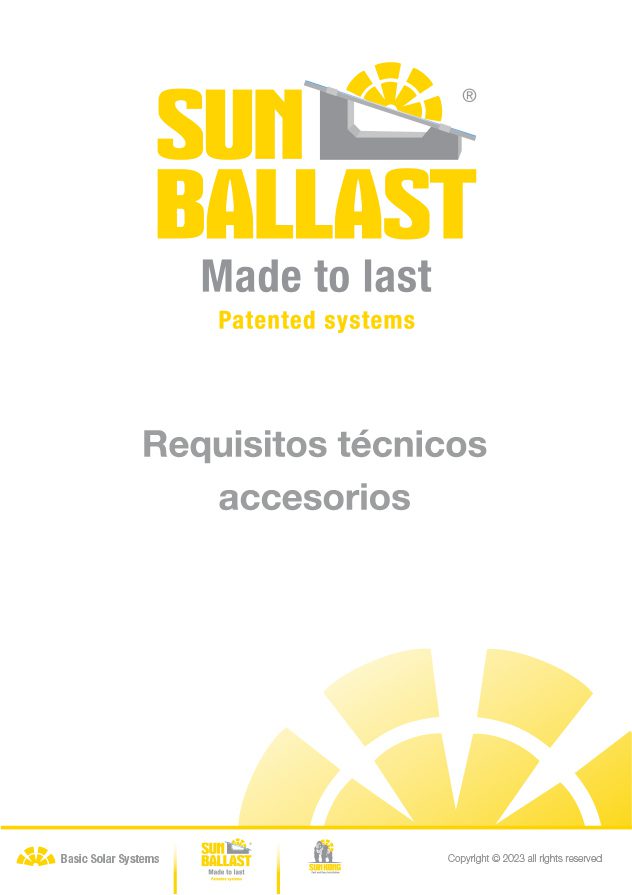 Requisitos técnicos accesorios Sun Ballast